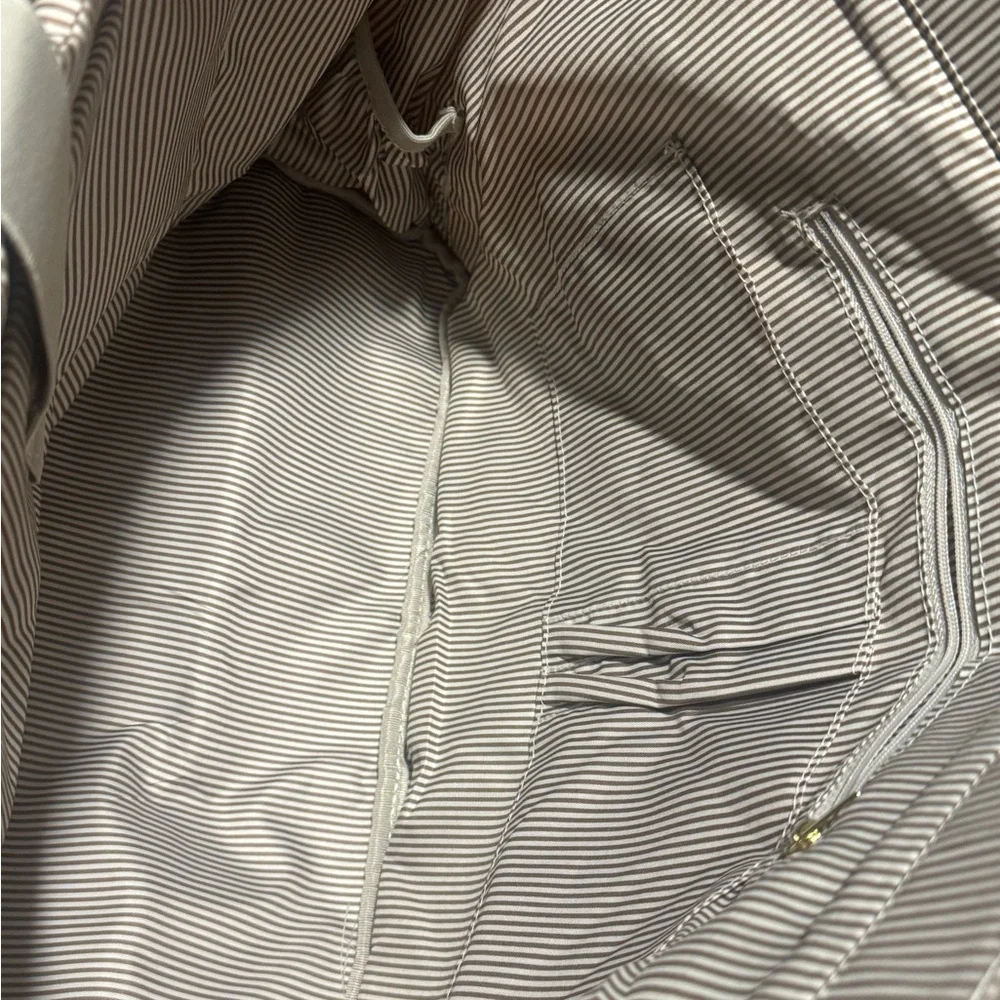 Lovevook large Travel/work diamond quilted tote Bag in Cream - Picture 9 of 16